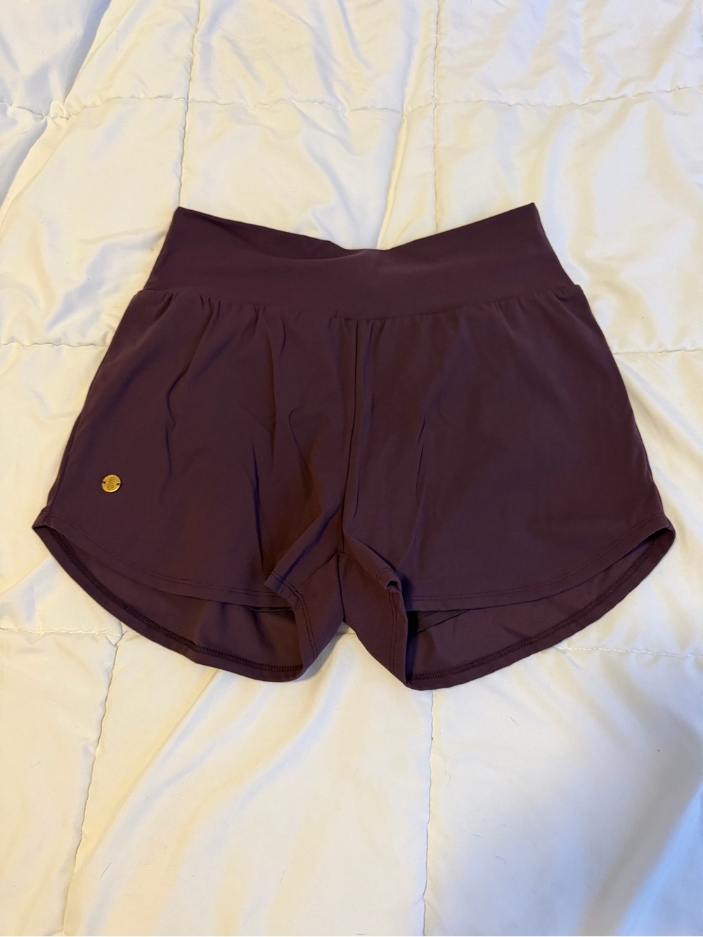 Love Fitness High-Rise Athletic Shorts - Plum